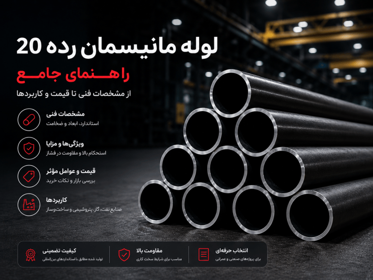 لوله مانیسمان رده ۲۰ راهنمای جامع از مشخصات فنی تا قیمت و کاربردها