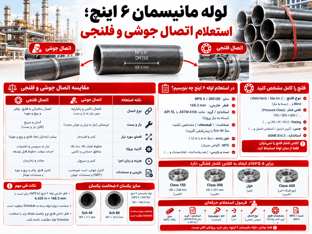 همه چیز درباره لوله مانیسمان 6 اینچ