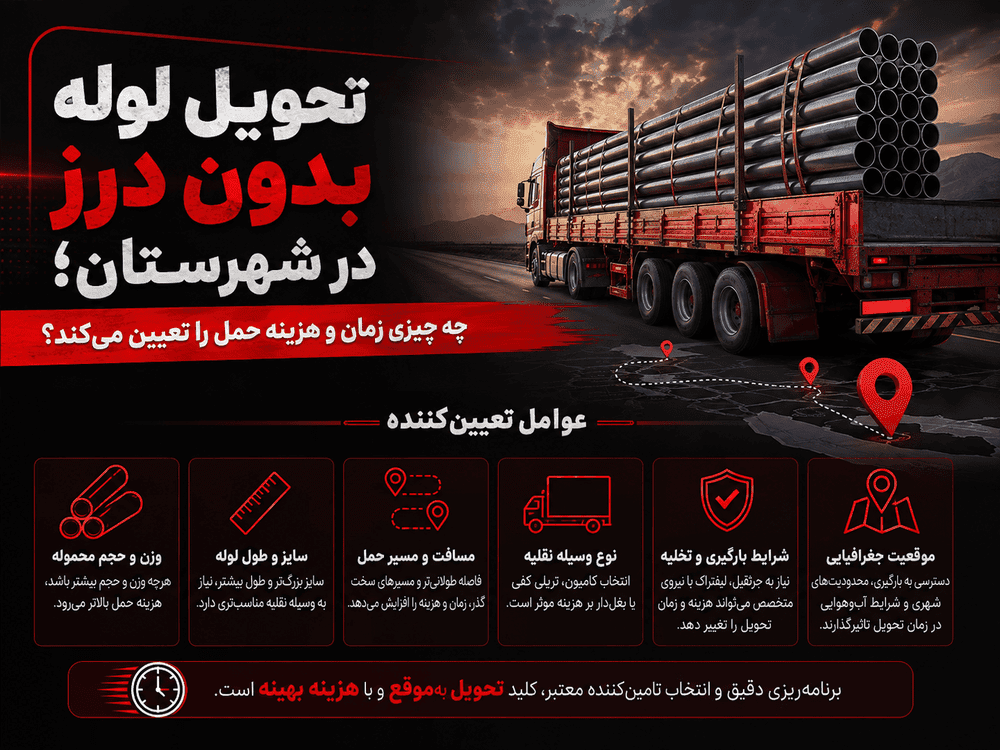 هرآنچه باید درباره تحویل لوله بدون درز در شهرستان؛ چه چیزی زمان و هزینه حمل را تعیین میکند بدانید